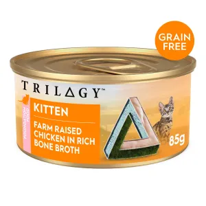 Trilogy Kitten Chicken in Bone Broth Wet Cat Food 85g