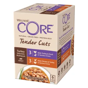 Wellness CORE Cat Wet Adult Tender Cuts Turkey Selection Multipack 6 x 85g