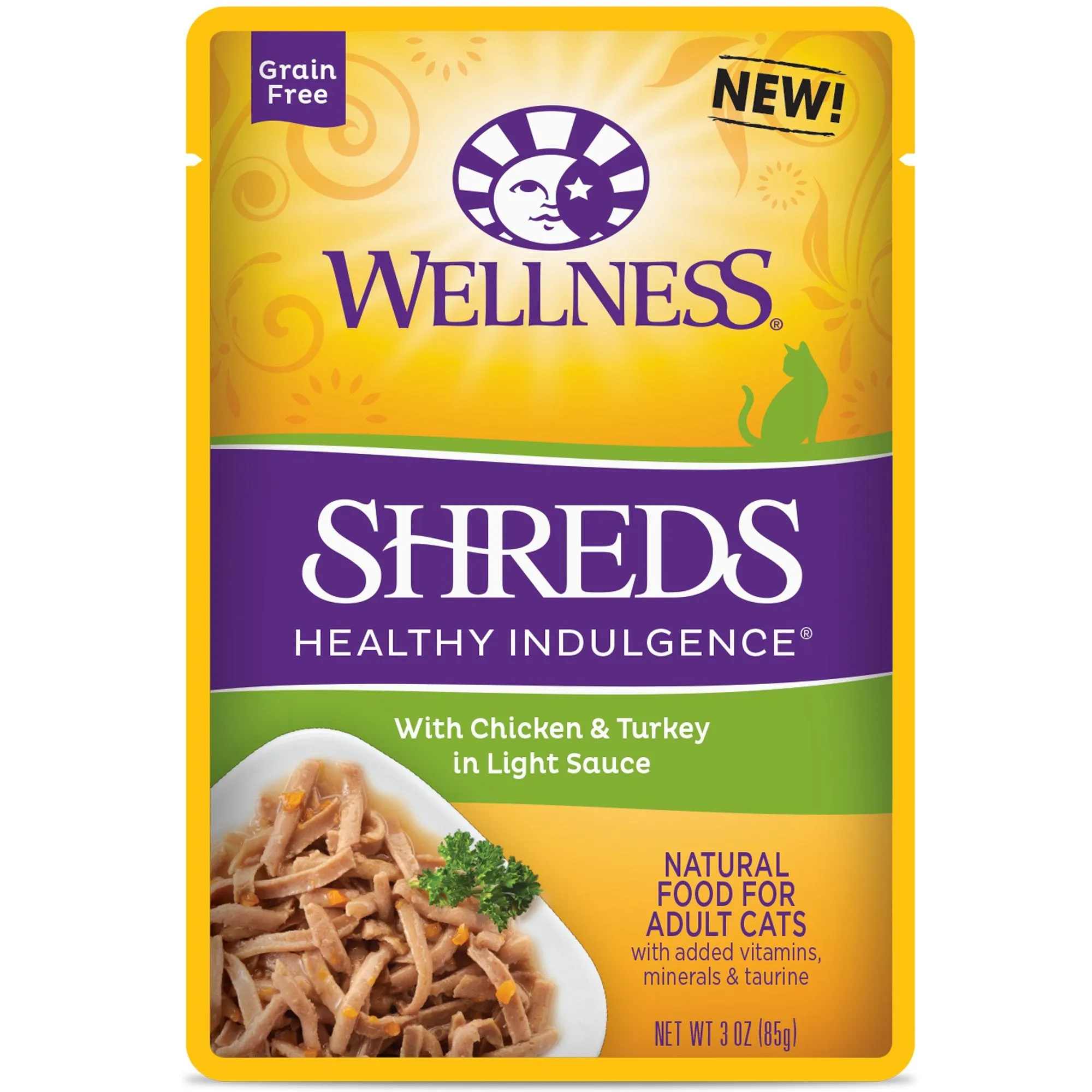 Wellness Healthy Indulgence Shreds with Chicken & Turkey Wet Cat Food