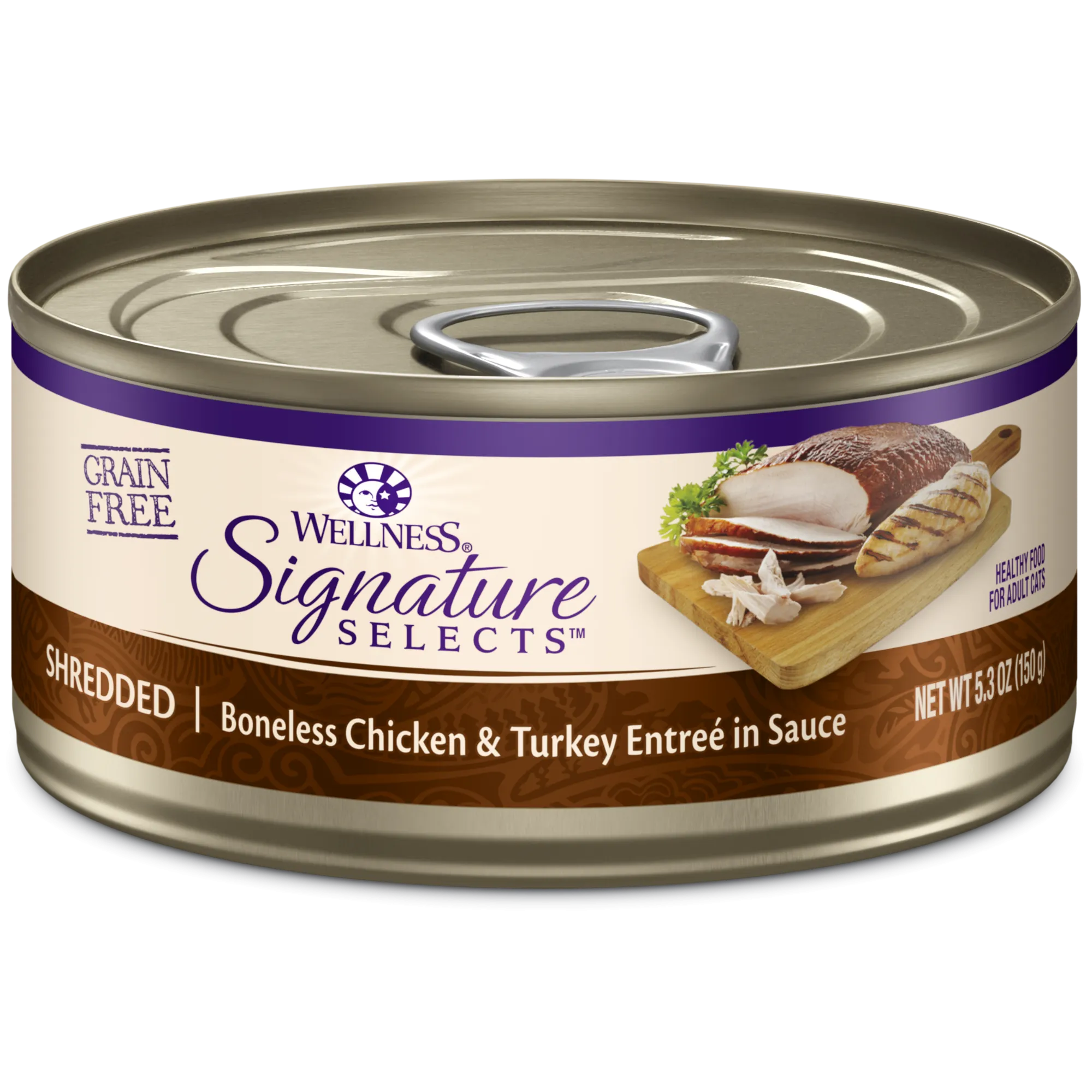 Wellness Signature Selects Shredded Chicken & Turkey in Sauce Wet Cat Food