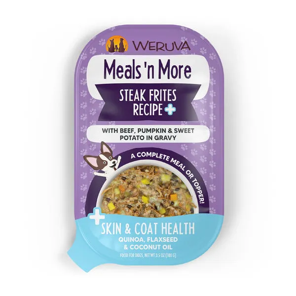 Weruva Meals 'n More Steak Frites Recipe Plus with Beef, Pumpkin & Sweet Potato in Gravy Dog Food (3.5 Oz)