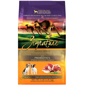 Zignature Dog Kangaroo Formula Small Bites 4lb