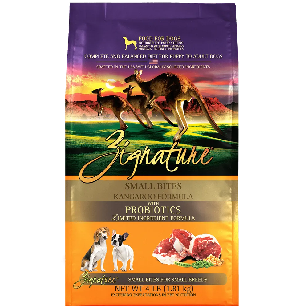 Zignature Dog Kangaroo Formula Small Bites 4lb